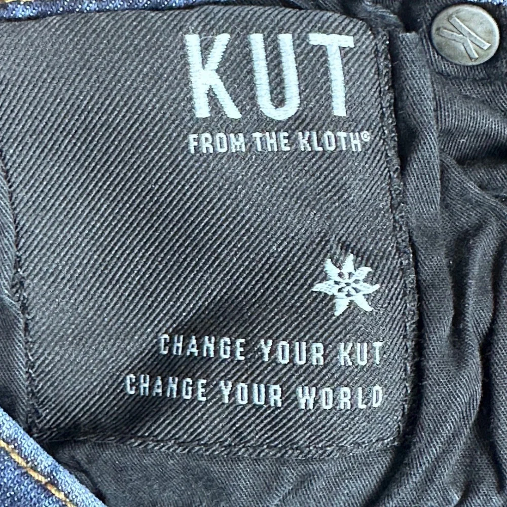 KUT from the Kloth Skinny Jeans‎ Womens 8 Blue Raw Tulip Hem Ankle Stretch Denim